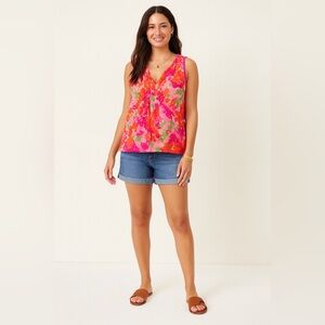 TALBOTS Floral Sleeveless Top size 12